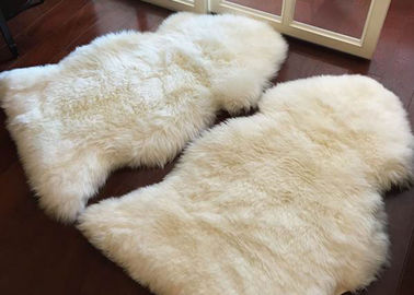 China Manta blanca suave del piso de la piel de la sala de estar, cubiertas de asiento de carro lisas de la zalea de las lanas  proveedor
