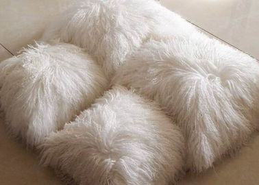 China De la piel de la almohada tiro tibetano blanco rizado mongol del sofá de las lanas del cordero de la zalea de largo proveedor