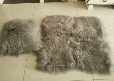China almohada mongol de la piel del pelo rizado del 10-15cm suavemente caliente con el tejido de fondo del ante proveedor