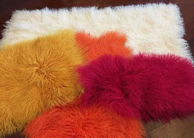 China Piel rizada larga de la zalea de la zalea de la manta del hogar del tiro decorativo mongol de la moda proveedor