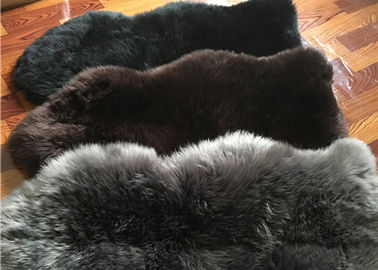 China Cubierta merina del suelo de la piel del cordero de la zalea de la lana negra larga natural real de la manta proveedor