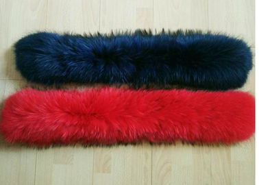 China cuello desmontable de la piel del mapache de la anchura del 14-20cm liso para la capa de la chaqueta del invierno proveedor