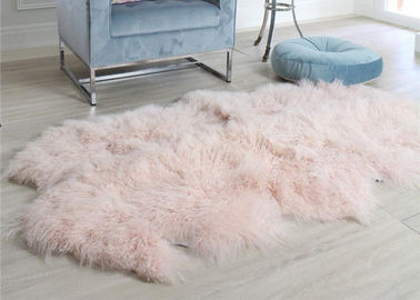 China Encogimiento anti cómodo del pelo rizado de la extra grande de la manta rosada de la zalea para el piso casero proveedor