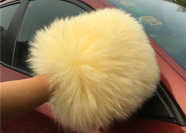 China Guante real de la limpieza del coche de la lana de cordero de Australia del pelo largo del mitón del túnel de lavado de la zalea proveedor
