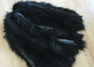 China Cuello para hombre el 100% de la piel del mapache de la chaqueta hecho a mano con los colores modificados para requisitos particulares/tamaño proveedor
