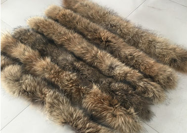 China Capilla natural desmontable del cuello de la piel del mapache de largo para la capa los 80cm de la chaqueta de los hombres proveedor