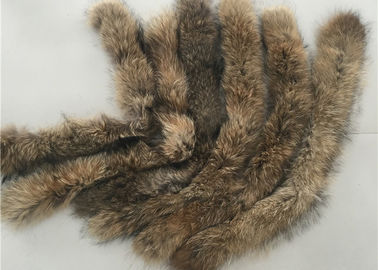 China Suavidad caliente del mapache de la capa del cuello grande auténtico de la piel con el color natural de Brown proveedor