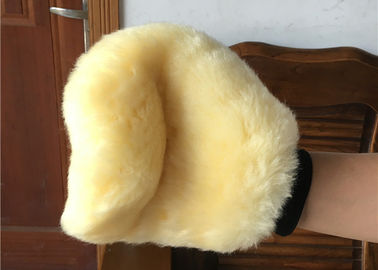 China Color beige de la lana merina del mitón suave corto auténtico del lavado para reducir rasguños proveedor