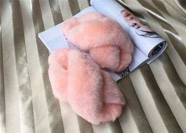 China Paño grueso y suave delgado merino real teñido de la piel With15mm de Australia de las ovejas de los deslizadores rosados de las lanas proveedor