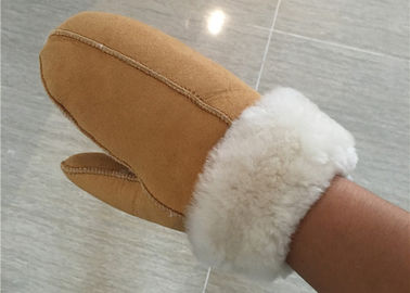 China Las mujeres dan los guantes más calientes de costura de la zalea, manoplas del ante proveedor