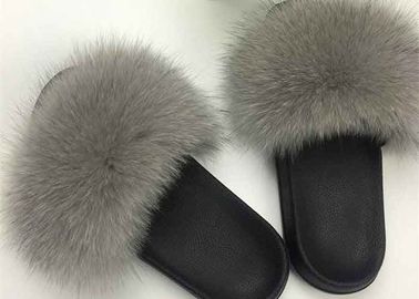 China Resbalón anti de Fox de las señoras de los deslizadores lujosos auténticos de la piel cómodo para el invierno del otoño proveedor