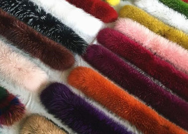 China Cuello modificado para requisitos particulares de la piel del mapache, bufanda auténtica de alineación del mapache de la piel real de los 80Cm proveedor