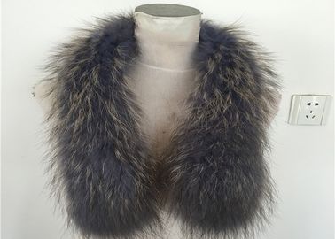 China Respetuoso del medio ambiente verdad el abrigo auténtico 100% del mantón del cuello de la piel del mapache grande proveedor