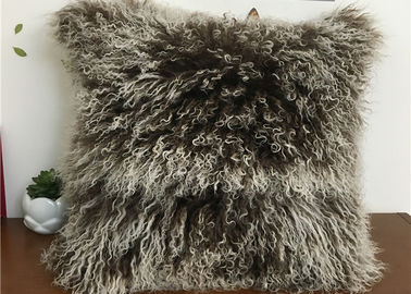 China Almohada mongol de pelo largo natural de la piel del cordero de la lana de cordero de la cubierta tibetana de la almohada proveedor