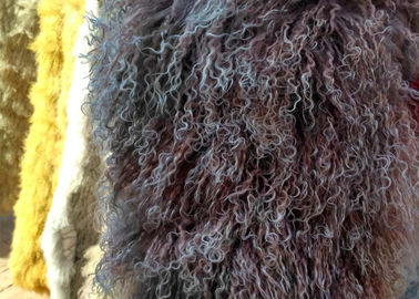 China Manta rizada de la piel de las ovejas del pelo de la lana de cordero mongol auténtica larga real de la zalea proveedor