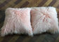 La almohada mongol de la piel se ruboriza tiro mongol tibetano auténtico lujoso rosado de la piel proveedor