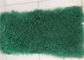 Suavidad mongol teñida verde oscuro de la manta 60 X120cm del tiro de la corderina con el pelo largo proveedor