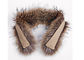 Cuello largo grande del color natural liso suavemente mullido del cuello de la piel del mapache desmontable para la chaqueta del invierno proveedor