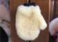 Solo lado de las lanas de la zalea del mitón blanco natural del túnel de lavado con la parte posterior de la malla proveedor