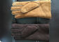Lanas del 100% que alinean hecho a mano puro de los guantes más calientes de la zalea con Brown y negro proveedor