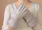 Guantes alineados shearling para mujer impermeable, guantes grises de la zalea de las señoras  proveedor