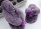 Color auténtico de la púrpura de la muestra libre del deslizador de la zalea del estilo de las mujeres del modelo nuevo de los deslizadores de las lanas de las ovejas proveedor