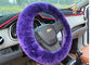Resbalón anti cómodo de la piel de la cubierta púrpura suave real del volante para el sudor de la mano proveedor