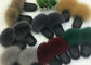 Sandalias modificadas para requisitos particulares de los deslizadores de la piel de Fox de las mujeres del color con el pelo/la suela de goma borrosos proveedor