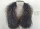 Respetuoso del medio ambiente verdad el abrigo auténtico 100% del mantón del cuello de la piel del mapache grande proveedor