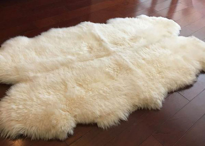 Alfombra blanca de marfil grande 4 de las lanas de Australia de la manta real de la zalea x 6 piel del pie 4