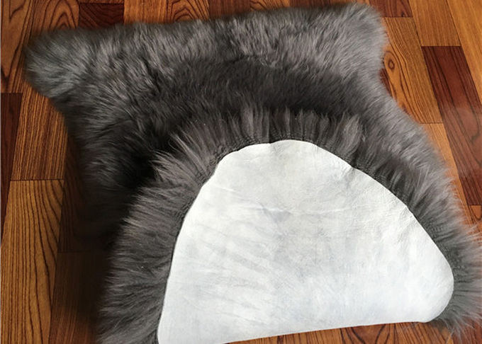 Resbalón anti teñido gris real largo de la manta de la zalea de las lanas para el juego del bebé de la sala de estar