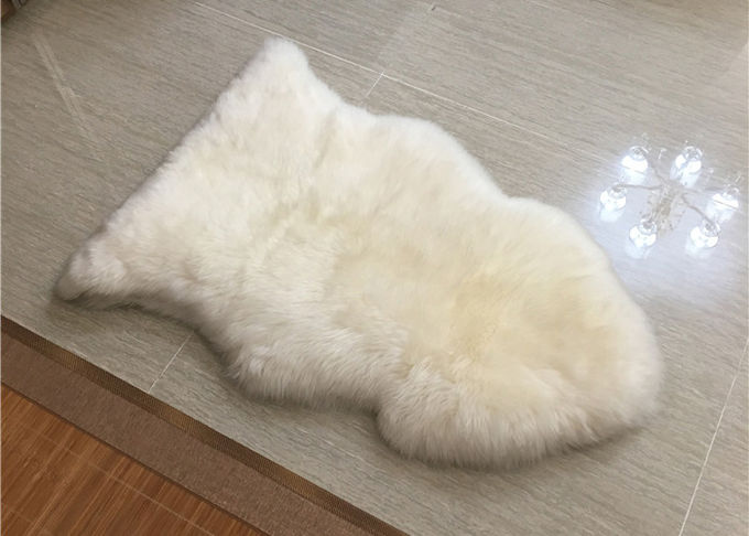 Blanco de marfil durable hecho a mano 120 *180cm de la manta australiana grande de la zalea de cuatro pieles