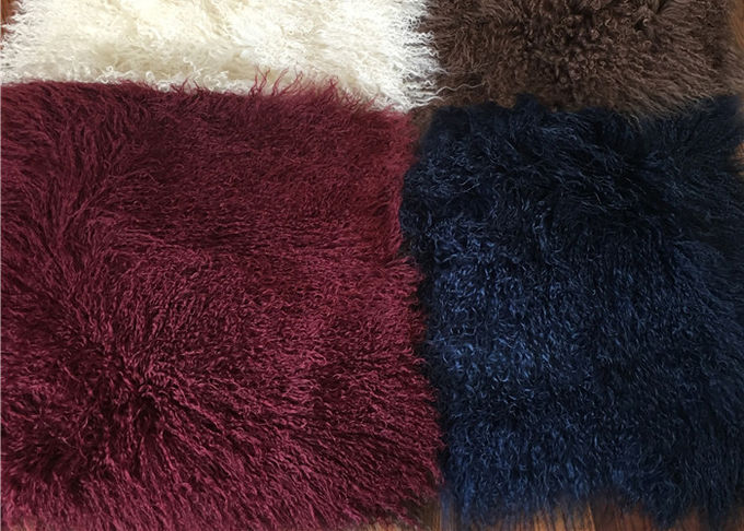 Acueste la suavidad caliente de la manta mongol combinada de la zalea del tiro con color crudo/teñido