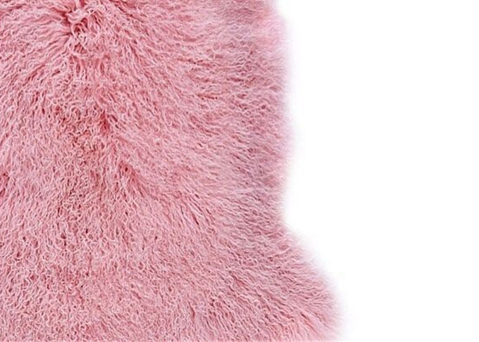Encogimiento anti cómodo del pelo rizado de la extra grande de la manta rosada de la zalea para el piso casero