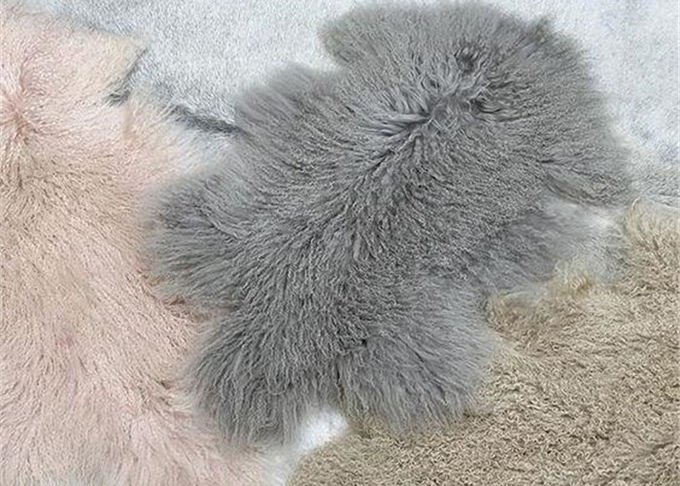 12-13 manta casera natural de la zalea de las lanas del cm, manta mongol del tiro de la piel del cordero 