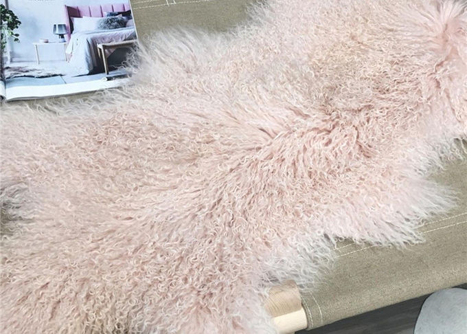 Encogimiento anti cómodo del pelo rizado de la extra grande de la manta rosada de la zalea para el piso casero