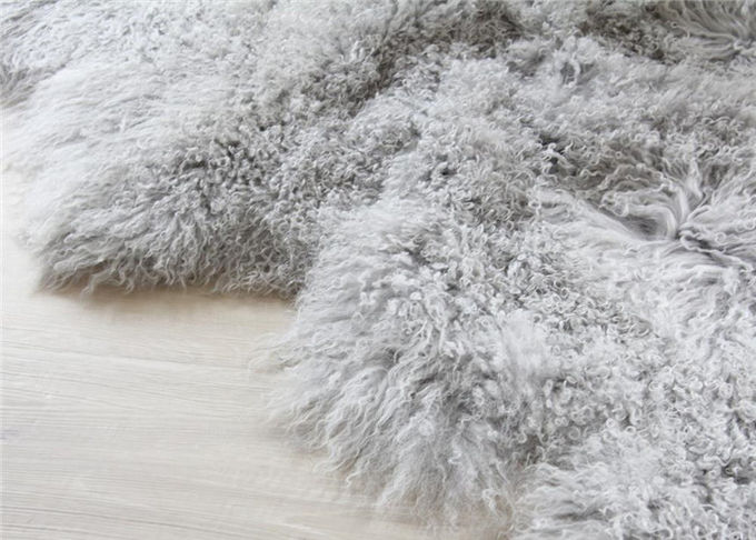 Caliente cómodo de la manta mongol de la zalea de la piel de la piel para las cubiertas del tiro del sofá