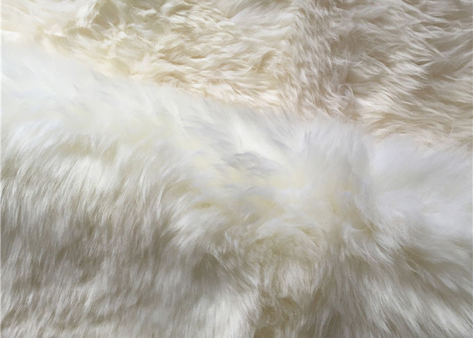 lanas largas suaves de la manta australiana poner crema cuadrada de la zalea del 120*180cm con el forro anti del resbalón