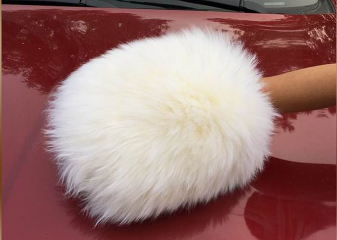 Guante real de la limpieza del coche de la lana de cordero de Australia del pelo largo del mitón del túnel de lavado de la zalea
