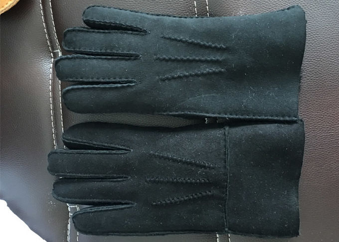 Cómodo durable de la lana merina de la zalea del shearling más caliente hecho a mano de los guantes