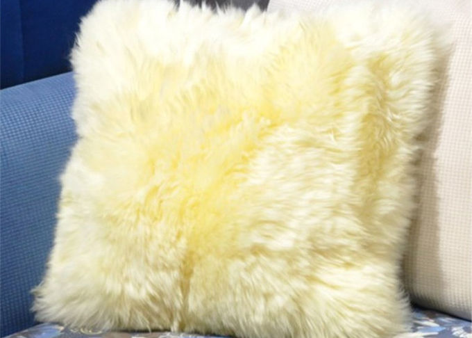 Cojín decorativo de la lana de cordero del coche casero caliente con lanas esquiladas merino teñidas