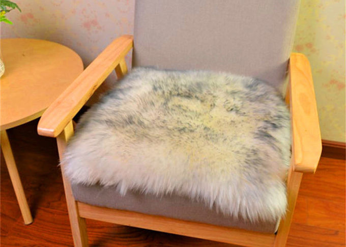 Almohadas decorativas de las lanas largas para el sofá, cubierta de las almohadas de tiro de la piel de Brown de la silla