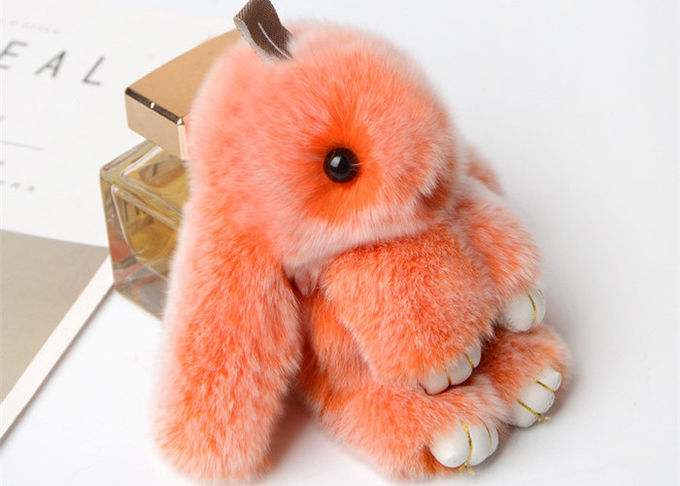 Llavero precioso de la piel del conejo del regalo de la Navidad lindo con forma del animal del conejito