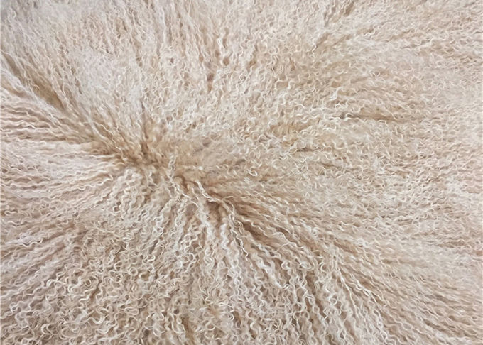 Almohada mongol de pelo largo natural de la piel del cordero de la lana de cordero de la cubierta tibetana de la almohada