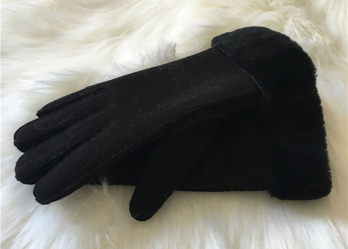 La piel real del cordero del shearling de las mujeres de los guantes de la zalea del estilo de UGG alineó el guante del trabajo