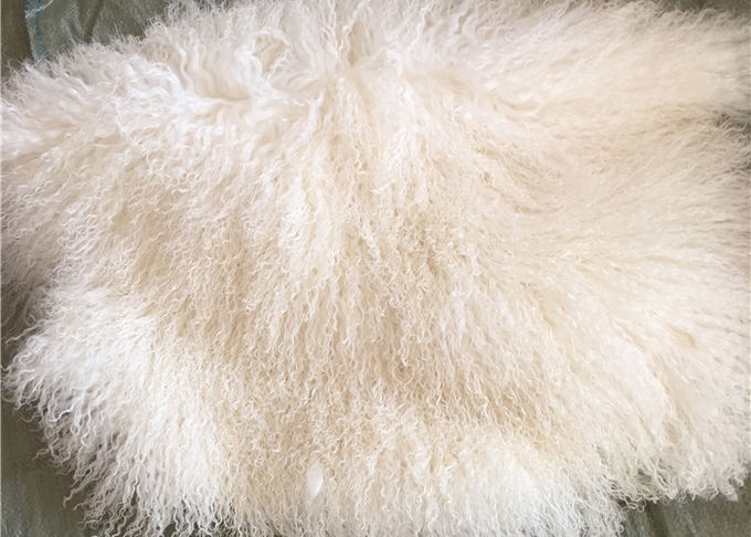 Piel rizada de las ovejas de la piel de la tela el 15cm de la corderina mongol larga mongol real del pelo