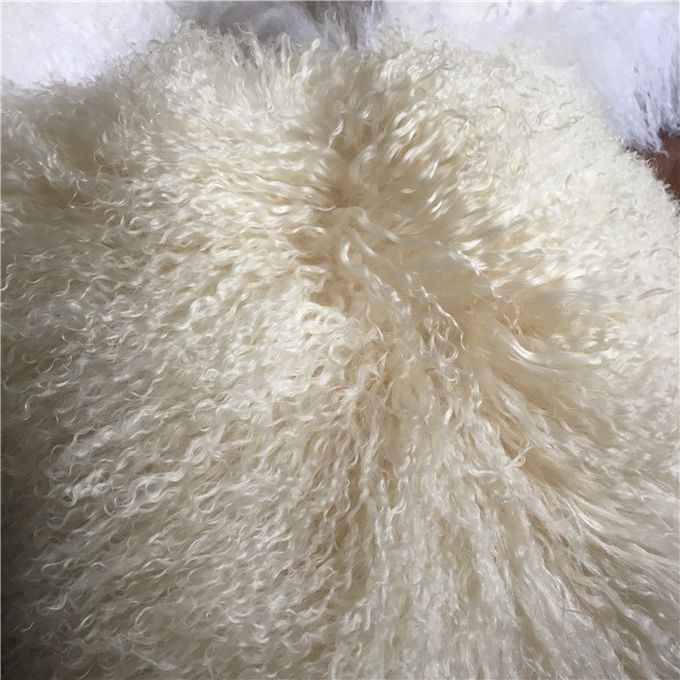 almohada mongol de la corderina de la cubierta de la almohada de las lanas de las lanas de la zalea de la caja rizada de la almohada
