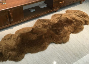 China Venta directa Brown teñido de la zalea de la manta del hogar del diseño de la fábrica animal real real de la piel proveedor