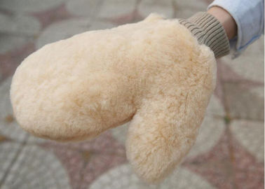 China Mitón auténtico del lavado de las lanas del shearling, solo mitón lateral del lavado de la lana merina de la piel proveedor