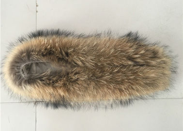 China Ajuste desmontable grande de la capilla del mapache, cuello natural de la piel del abrigo del color  proveedor